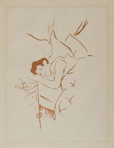 Appraisal: HENRI TOULOUSE-LAUTREC Ta Bouche Lithograph printed in red x mm