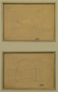 Appraisal: DERAIN Andre Two Pencil on Paper Architectural Drawings Both with