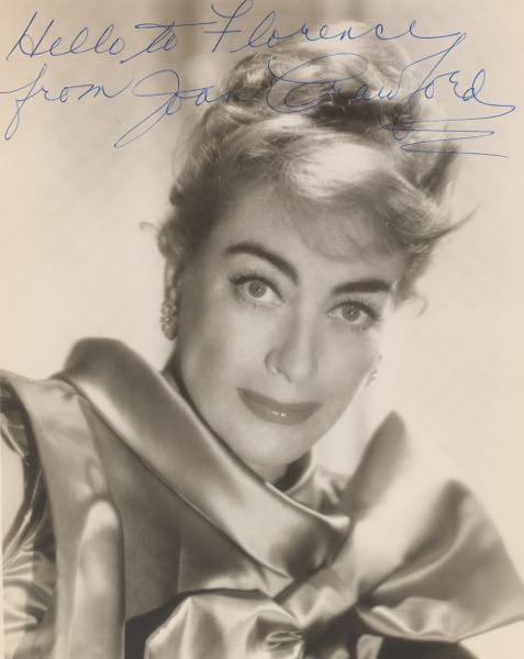 Appraisal: AUTOGRAPHED PHOTOGRAPHS OF JOAN CRAWFORD AMERICAN - x Two 's