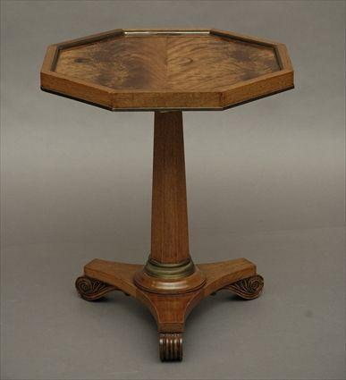 Appraisal: Regency-Style Mahogany Hexagonal Side Table x in