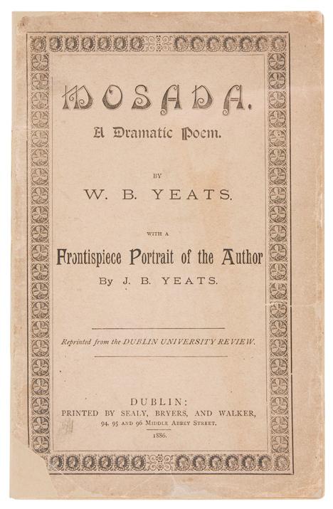 Appraisal: YEATS W B - Mosada A Dramatic Poem Dublin Sealy