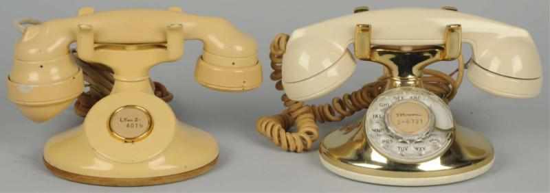 Appraisal: Lot of Western Electric Painted Telephones First is a beige