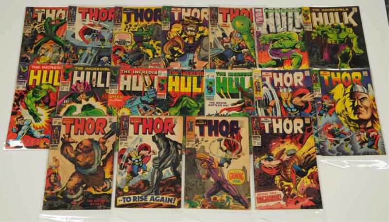 Appraisal: Lot of Incredible Hulk Thor Comic Books This lot includes