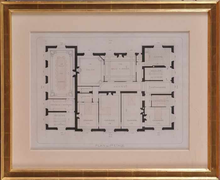 Appraisal: FRENCH SCHOOL TH C PLAN DU PREMIER TAGE Pen and