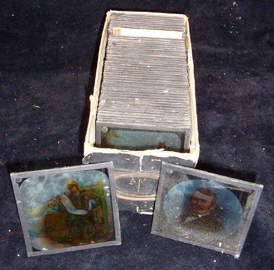 Appraisal: A quantity of lantern slides including Livingstone in Africa Christian