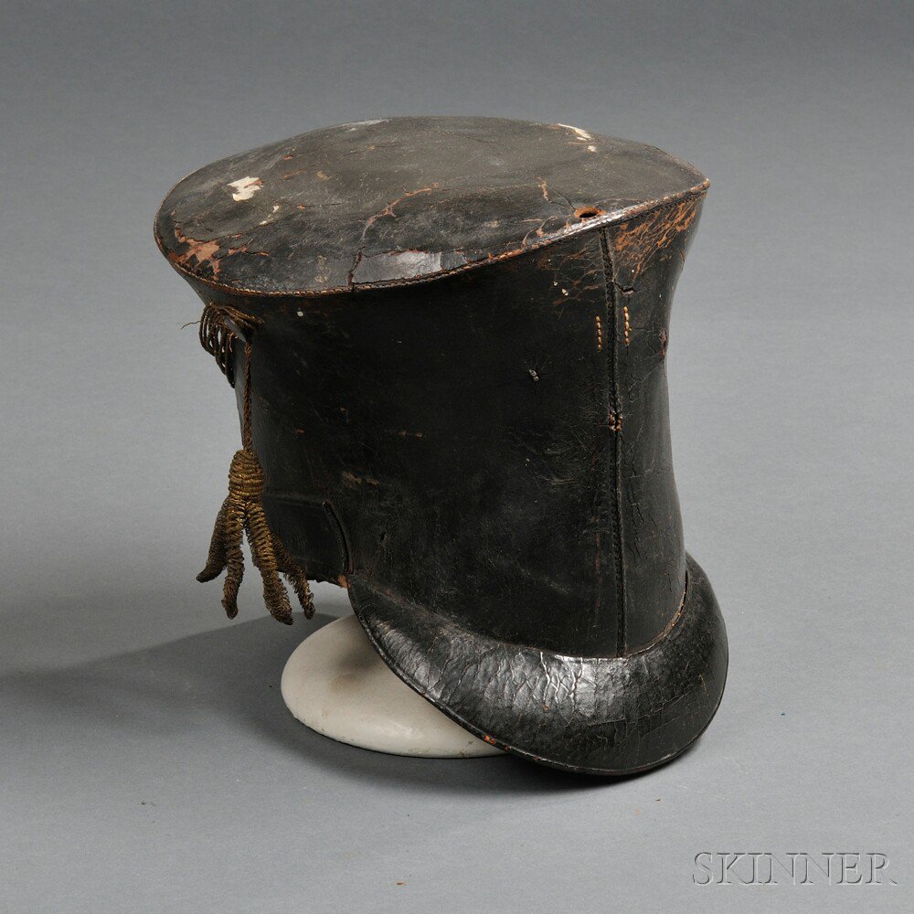 Appraisal: Militia Bell Crown Shako c early th century black painted