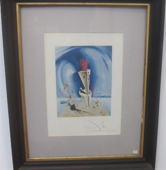 Appraisal: DALI SALVADOR - Off-set lithograph Pencil signed lower right numbered