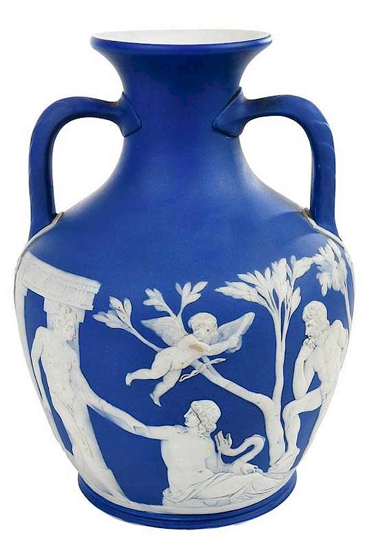 Appraisal: Grand Tour Wedgwood Jasperware Portland Vase British impressed Wedgwood mark