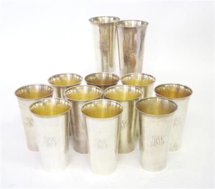 Appraisal: Set of twelve sterling silver julep cupsfrank w smith silver