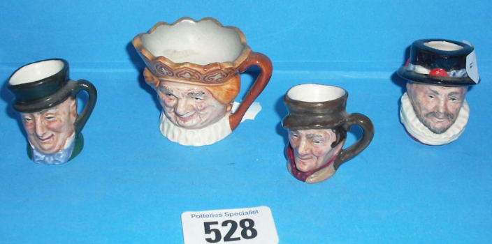 Appraisal: Royal Doulton tiny Character jugs Sam Weller D Mr Micawber