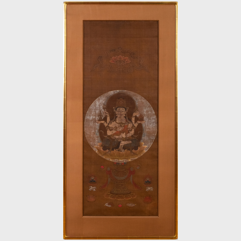 Appraisal: Japanese Scroll of Nyoirin-Kannon Pigment on silk x in image