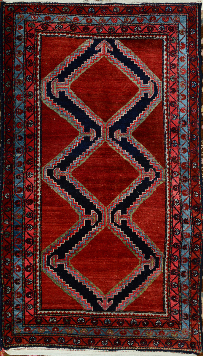 Appraisal: Northwest Persian Claret-Ground Rug ft in x ft in Estimate