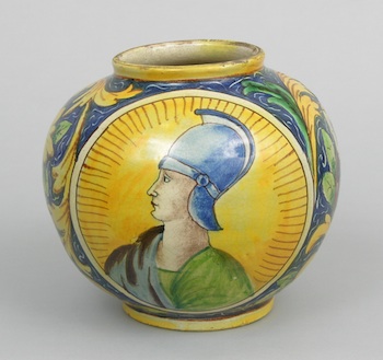 Appraisal: A Sicilian Style Majolica Vase Casa Regioni A Sicilian glazed