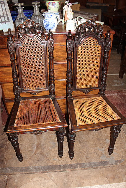 Appraisal: A SET OF SIX CAROLEAN STYLE HIGH BACKED CHAIRS with