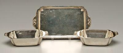 Appraisal: Three pieces Cellini sterling two rectangular bowls - x -