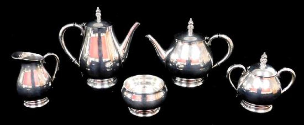 Appraisal: SILVER International Royal Danish sterling five piece coffee tea set