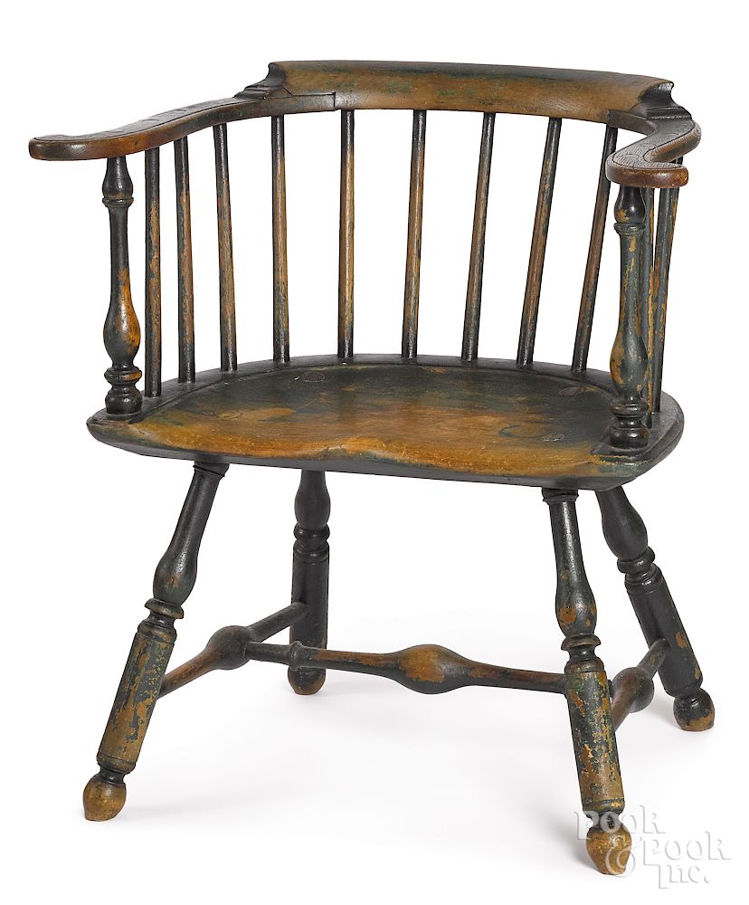 Appraisal: Philadelphia lowback Windsor chair Exclusive on Bidsquare Philadelphia lowback Windsor