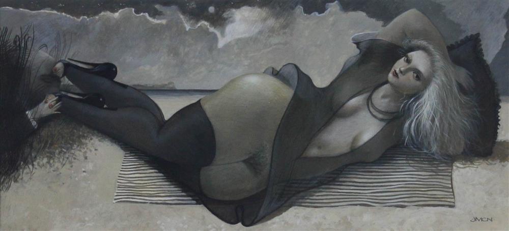 Appraisal: JAMES MCNAUGHT BRITISH - SILKEN DREAMS Watercolor and gouache on