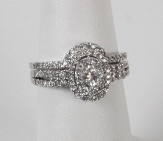 Appraisal: K TWO PIECE DIAMOND BRIDAL SET K WHITE GOLD PIECE