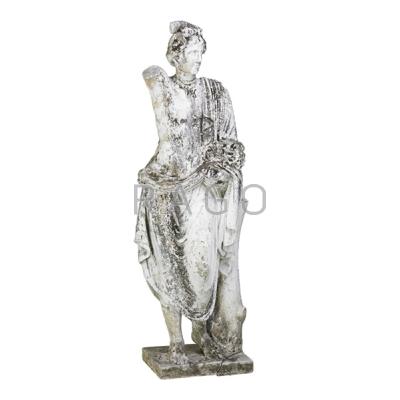 Appraisal: MARBLE GARDEN STATUARY Classically dressed Roman man outdoor patina th