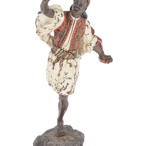 Appraisal: An Austrian Cold Painted Bronze Figure Bergman Foundry th Century