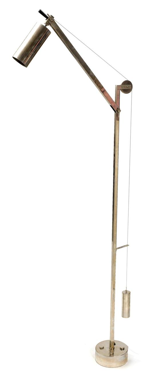 Appraisal: MAISON ECART FLOOR LAMP after a Bauhaus design circa Chromed