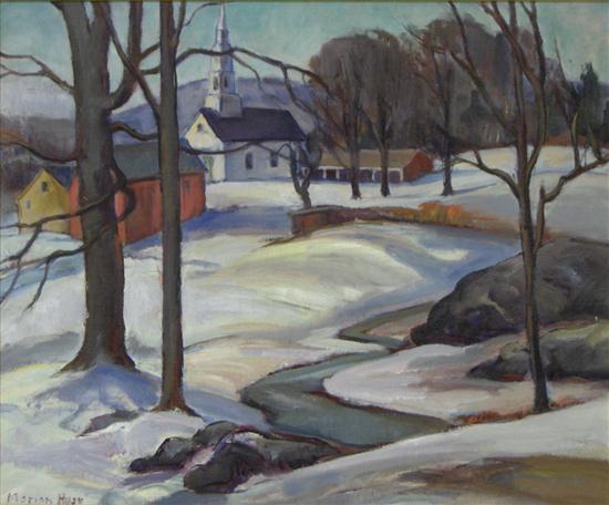 Appraisal: Marion Huse American - New England Winter oil on canvas