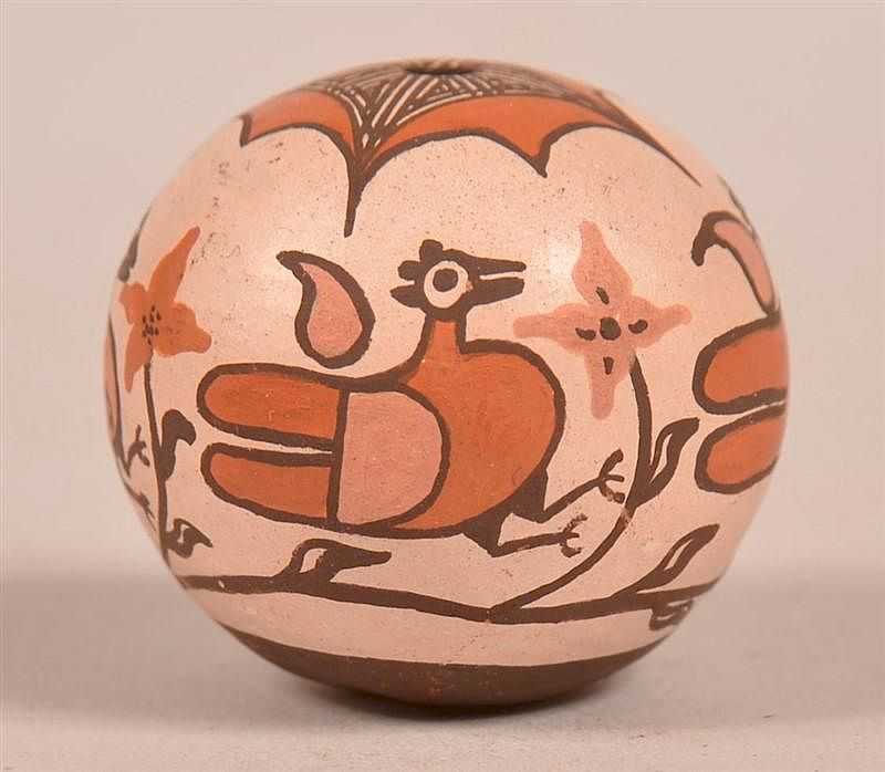 Appraisal: Fine Acoma Pueblo Contemporary miniature Pottery Seed Jar Fine Acoma