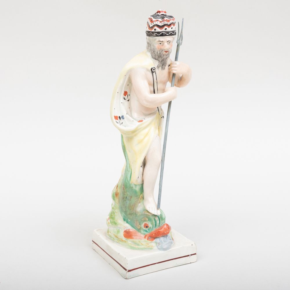 Appraisal: Staffordshire Pearlware Figure of Neptune in high Condition Minor wear