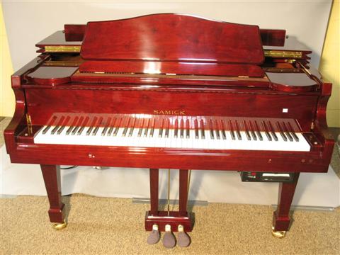 Appraisal: SAMICK GRAND PLAYER PIANO AND BENCH h w d in