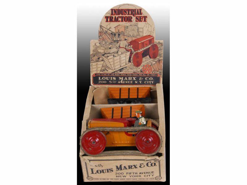 Appraisal: Marx Industrial Tractor Toy Set with Original Box Description Box