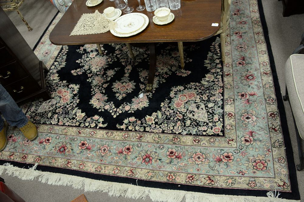 Appraisal: Oriental room size carpet wool with cotton silk blend '