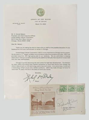 Appraisal: Modern American political figures over signatures including Omar N Bradley