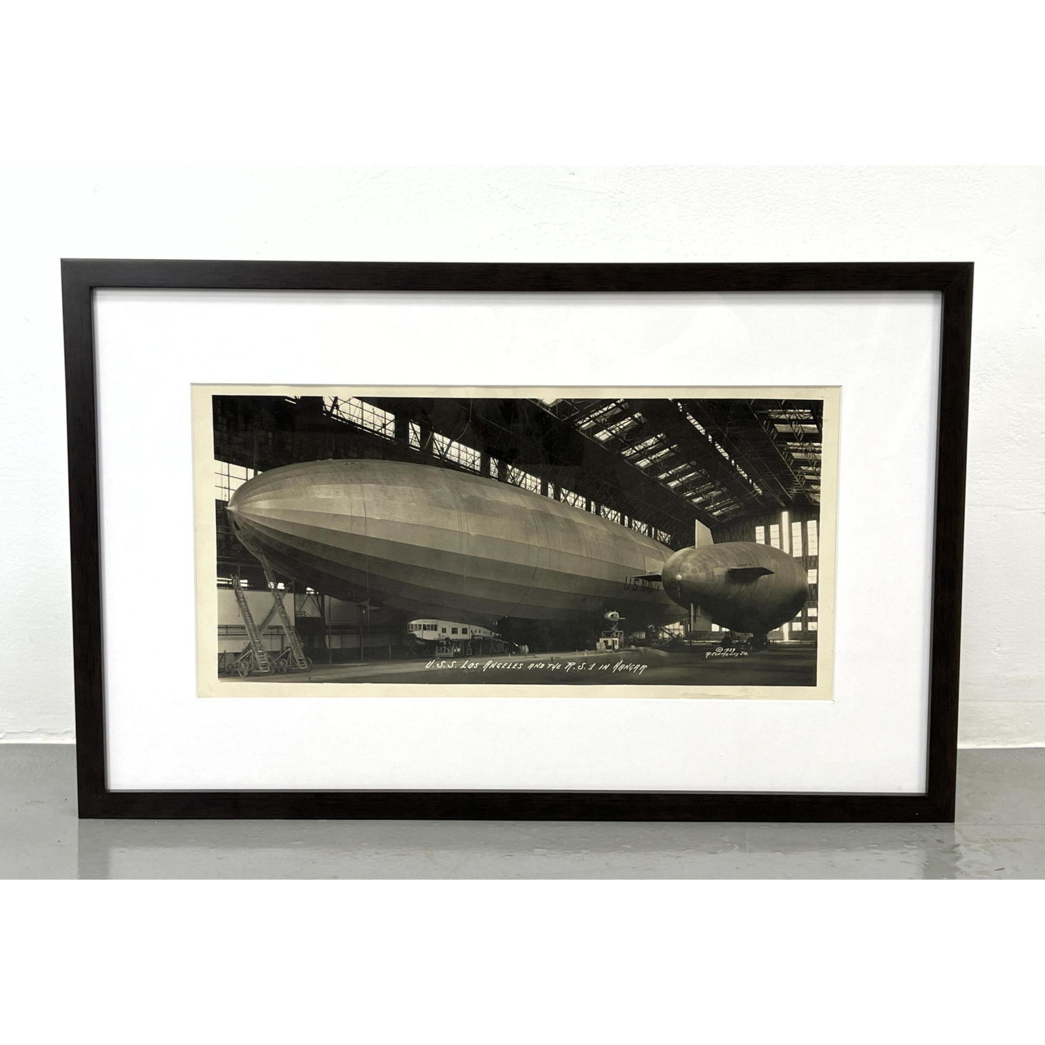 Appraisal: R CLEMENTS JR Zeppelin Photograph USS LOS ANGELES and the