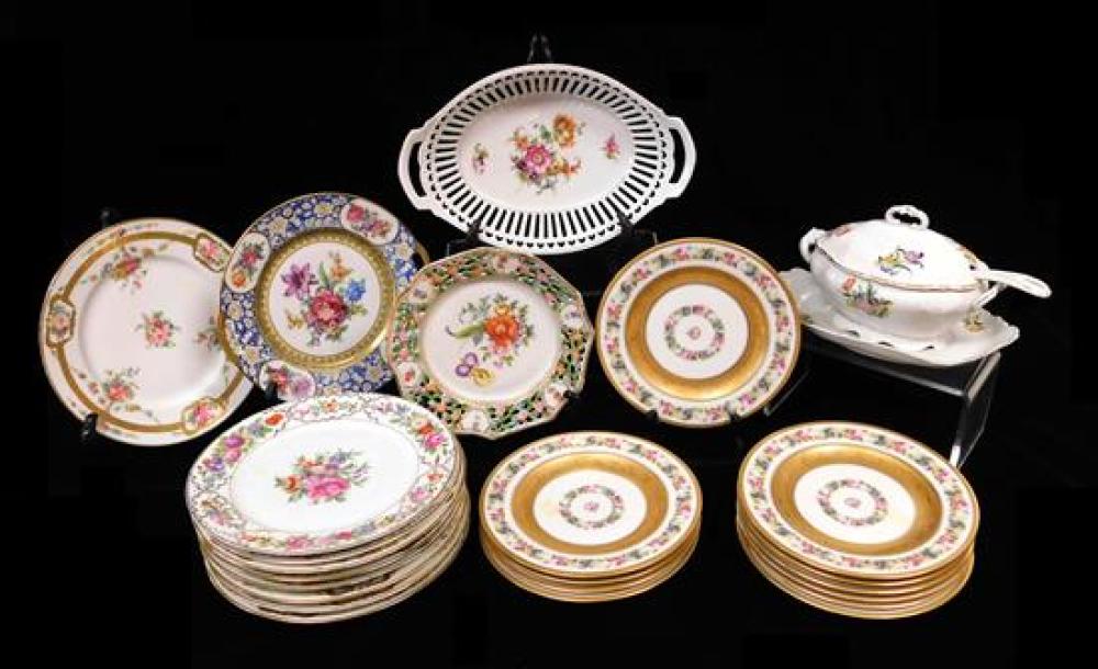 Appraisal: German and French porcelain including Royal Bavarian Rosenthal J E