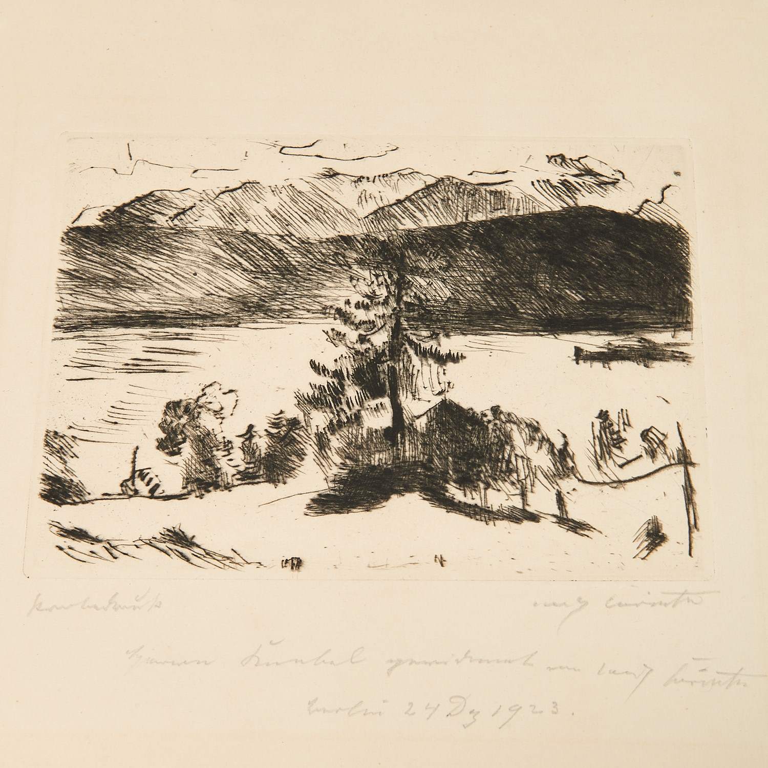 Appraisal: LOVIS CORINTH RARE DRYPOINT ETCHING Lovis Corinth German - Landschaft