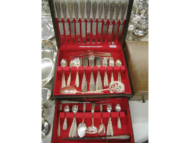 Appraisal: Pc Sterling Silver Flatware Service for see list mostly Southern