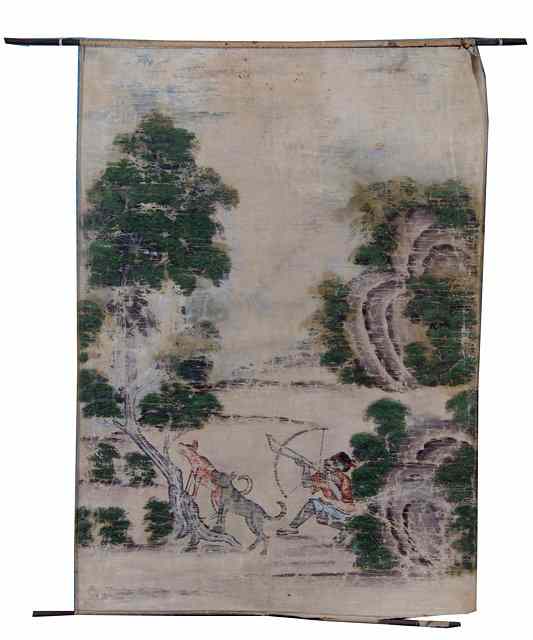 Appraisal: A GROUP OF FOUR th CENTURY THAI SCROLL PAINTINGS decorated