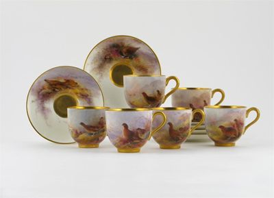 Appraisal: A good set of six Royal Worcester coffee cups and