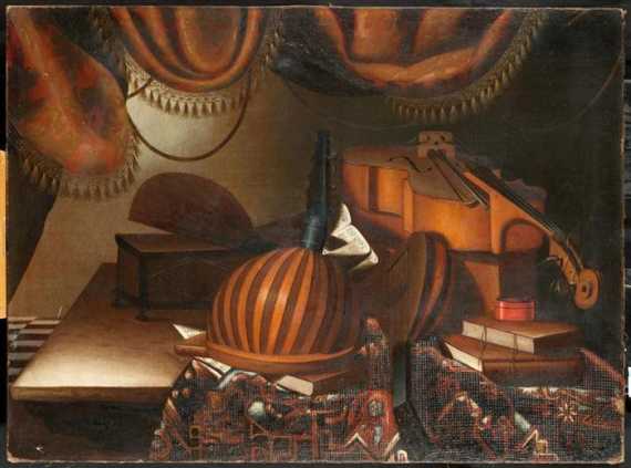 Appraisal: BETTERA BAROLOMEO Bergamo Circle of Still life with musical instruments