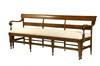 Appraisal: ' UPHOLSTERED DEACON'S BENCH - Country Sheraton Period Bench in