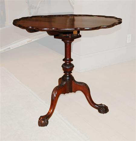 Appraisal: George III Style Mahogany Tilt-Top Table Estimate -