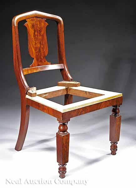 Appraisal: An American Late Classical Mahogany Side Chair in the Gothic