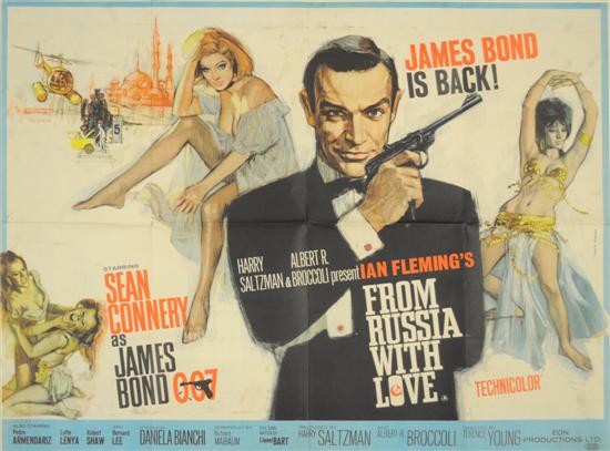 Appraisal: From Russia With Love poster Quad UK folded A condition