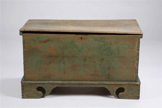 Appraisal: PAINTED SEA OR SAILMAKER'S CHEST Found in Virginia though possibly