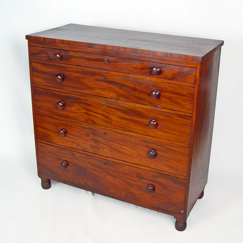 Appraisal: AMERICAN CHERRY DRAWER CHEST Mid th C chest of drawers