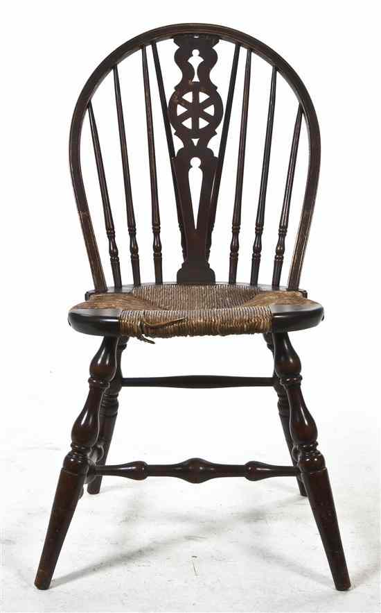 Appraisal: A Windsor Side Chair having a bent crest rail over