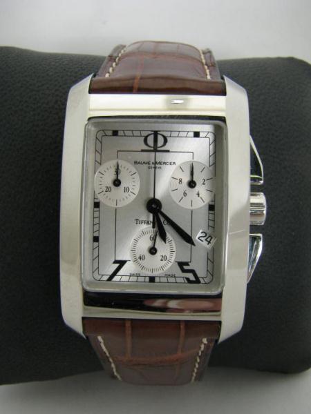 Appraisal: Tiffany and Baume Mercier co-branded gent's wristwatch tank style with