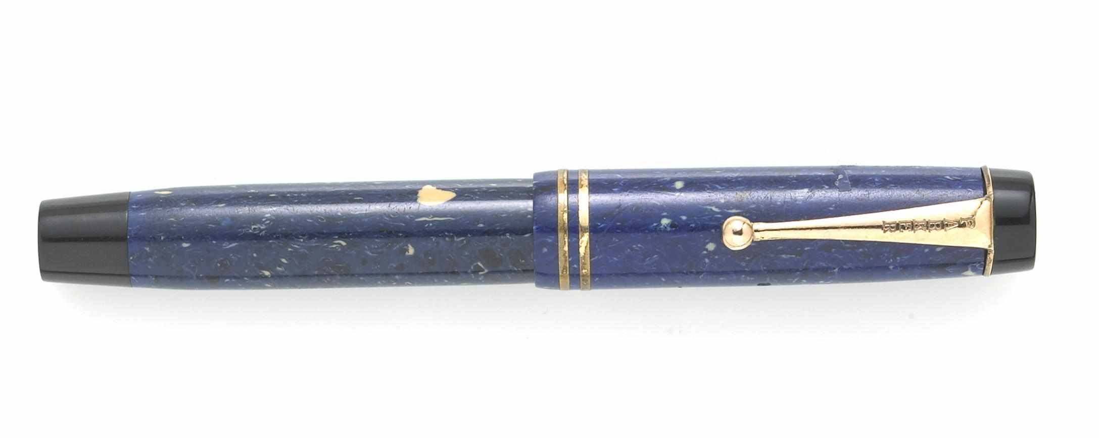 Appraisal: PARKER Fountain Pen Duofold Junior Lapis white on blue celluloid