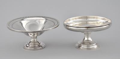 Appraisal: Two Weighted Sterling Silver Candy Dishes Each on a weighted